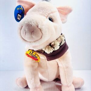 BABE Friends Pig Plush Interactive Talking With Mice Pig In City 1998 WORKS!